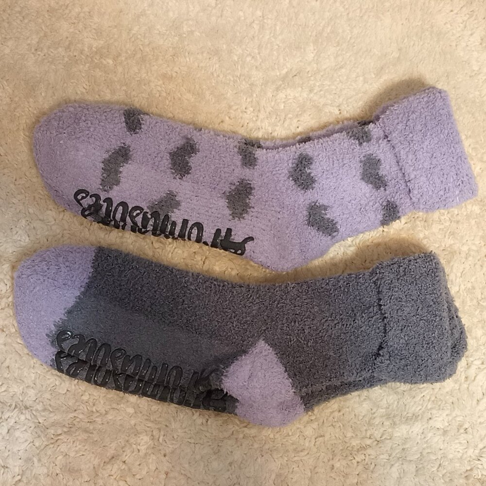 NWOT~ Lavender Infused Slipper Socks, 2-Pair Pack "Hearts", Aromasoles by MinxNY